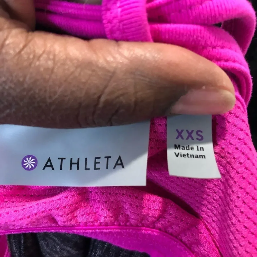 Athleta Hidden Agenda grey dress with pink bra top - Picture 9 of 9